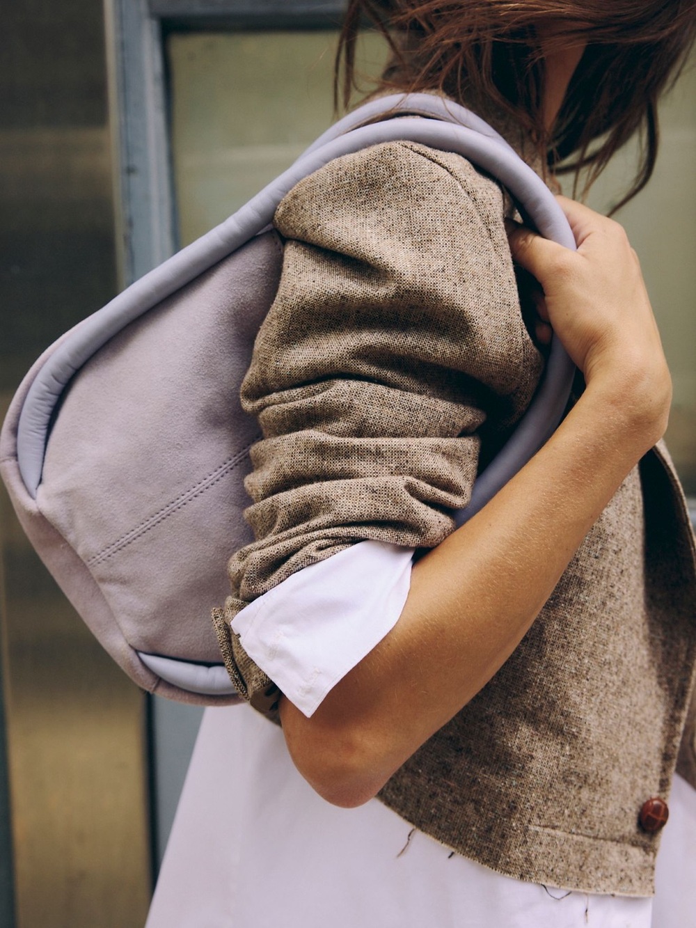 Free People NWT Barlow Lilac Suede Bucket Bag - Free People